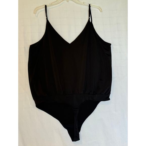 Express Tops - Express Women's Black V-Neck Sleeveless Blouse thong Bodysuit XL Adjustable